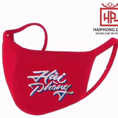 Khẩu trang vải in logo "Hải Phòng"